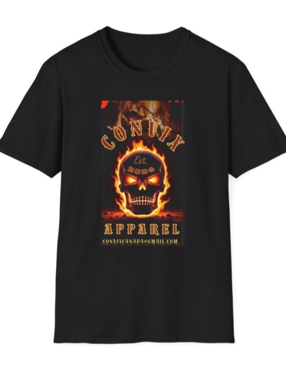 Convix Apparel "Flaming Skull series #001" modern fit T-shirt